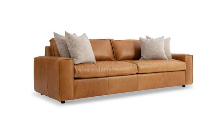 Bernhardt Nest Leather Sofa with Wide Track Arms-Jennifer
