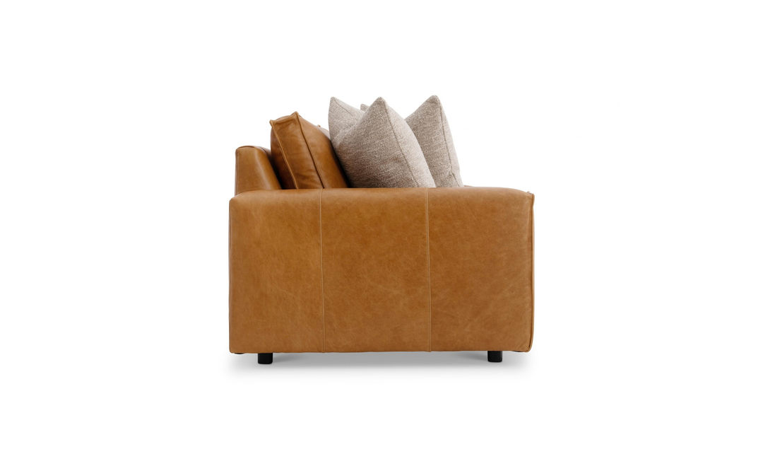 Bernhardt Nest Leather Sofa with Wide Track Arms-Jennifer