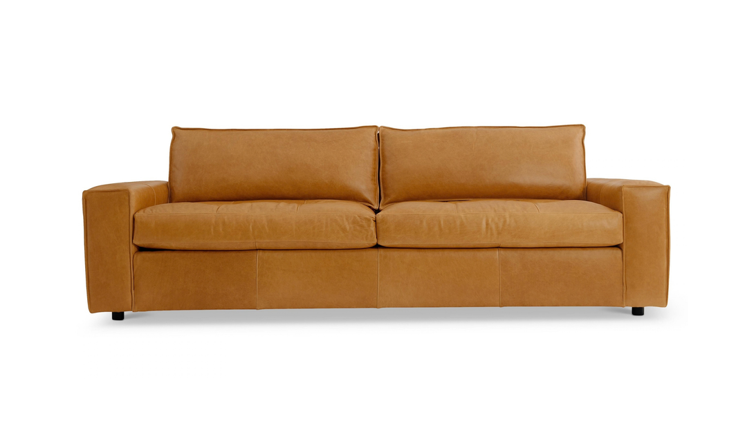 Bernhardt Nest Leather Sofa with Wide Track Arms-Jennifer