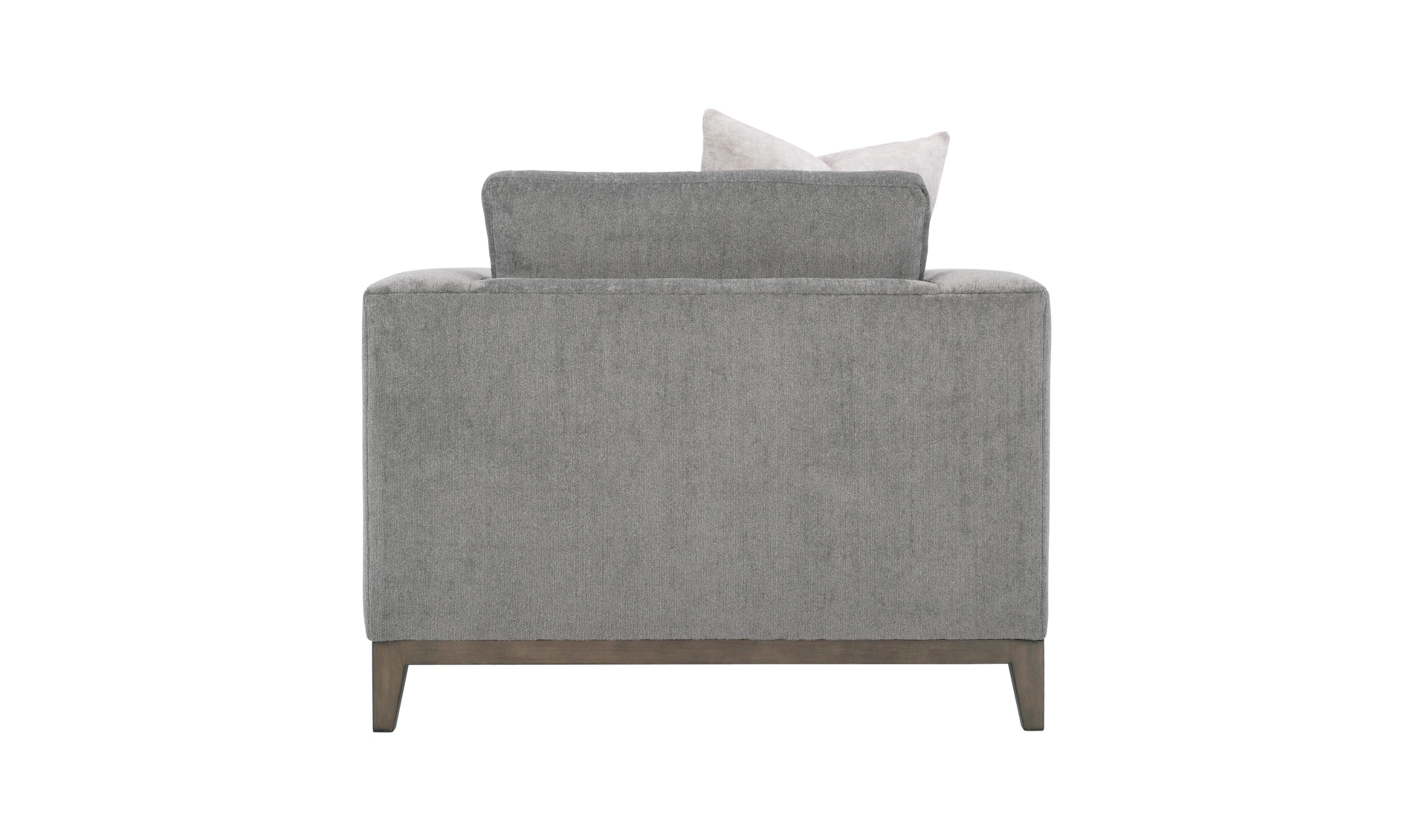 Bernhardt Noel Fabric Gray Living Room Set with Feather Down Cushion & Accent Throw Pillow-Jennifer Furniture