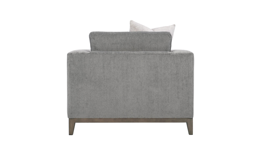 Bernhardt Noel Fabric Gray Living Room Set with Feather Down Cushion & Accent Throw Pillow-Jennifer Furniture