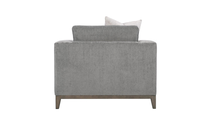 Bernhardt Noel Fabric Gray Living Room Set with Feather Down Cushion & Accent Throw Pillow-Jennifer Furniture