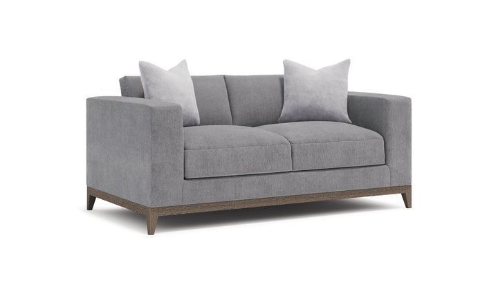 Bernhardt Noel Fabric Gray Living Room Set with Feather Down Cushion & Accent Throw Pillow-Jennifer Furniture