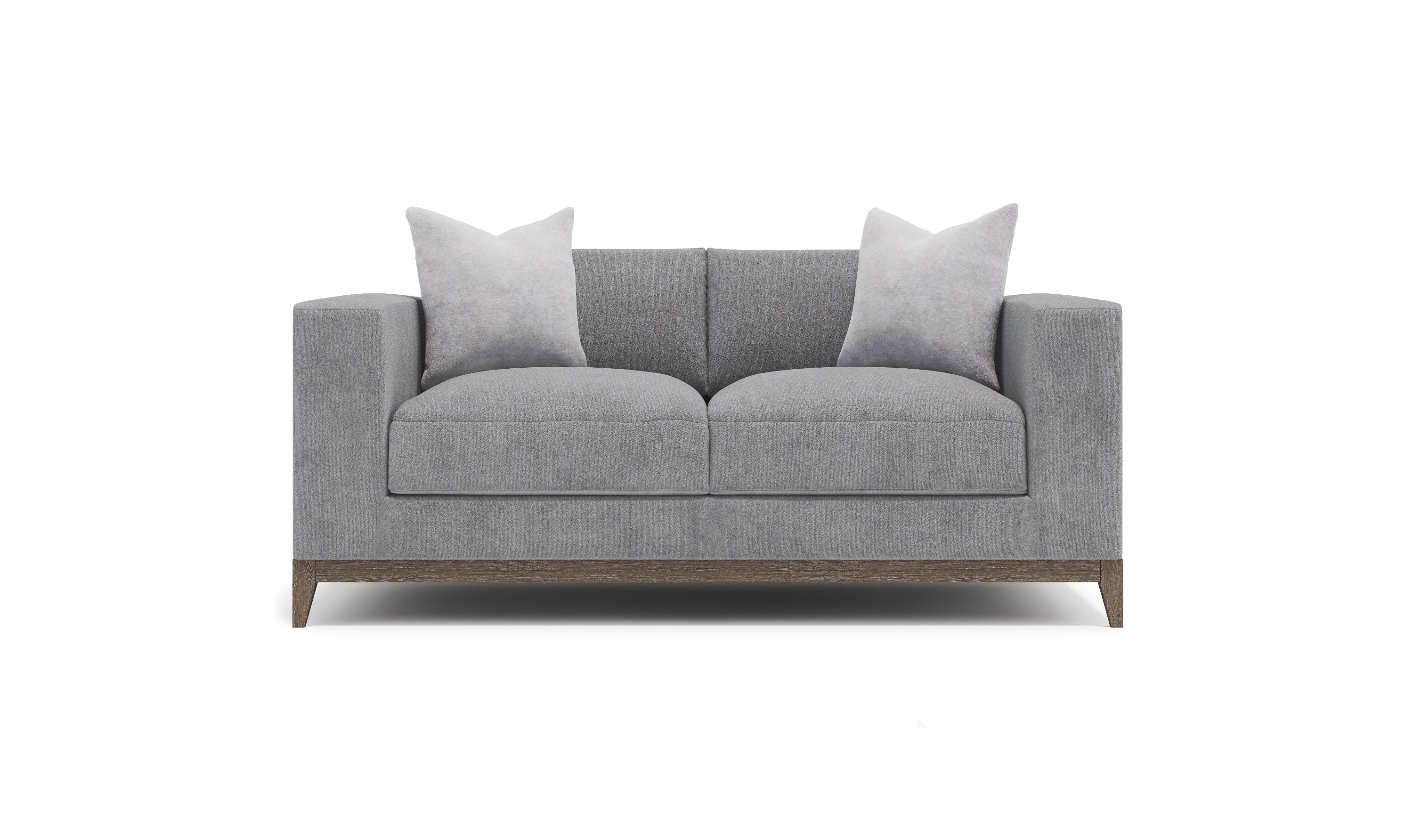 Bernhardt Noel Fabric Gray Living Room Set with Feather Down Cushion & Accent Throw Pillow-Jennifer Furniture