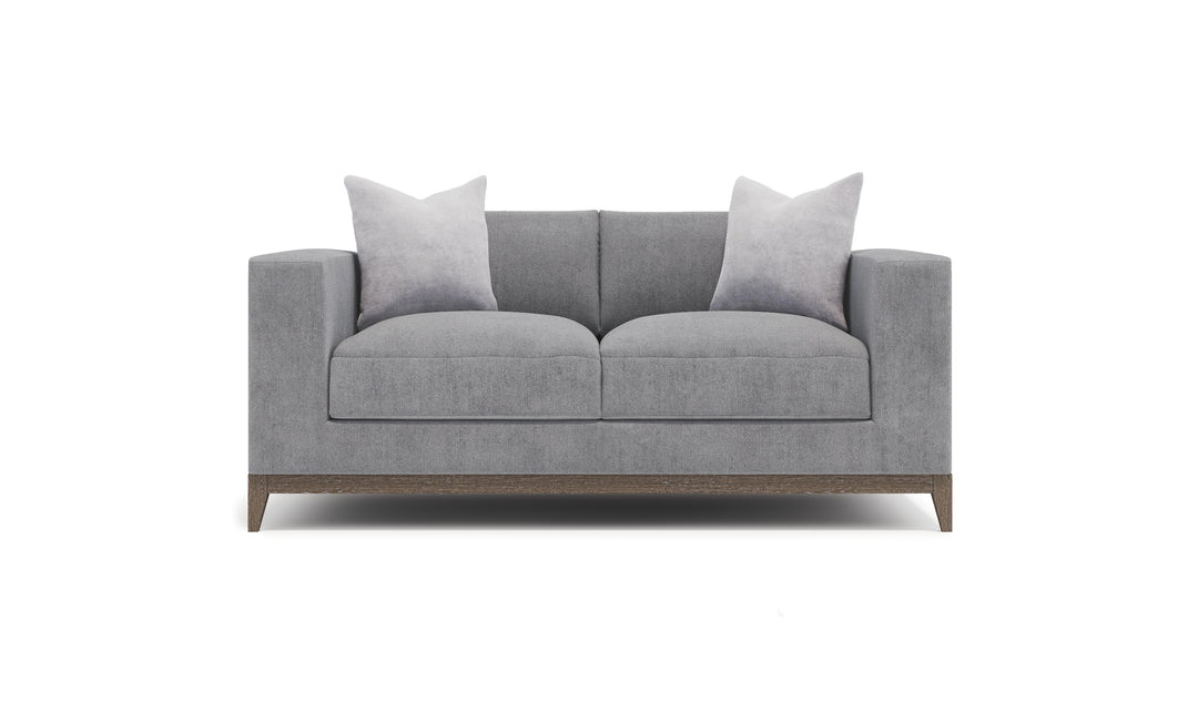Bernhardt Noel Fabric Gray Living Room Set with Feather Down Cushion & Accent Throw Pillow-Jennifer Furniture