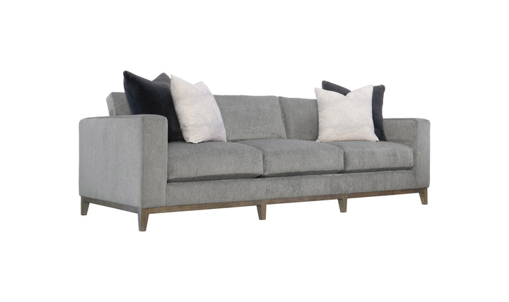 Bernhardt Noel Fabric Gray Living Room Set with Feather Down Cushion & Accent Throw Pillow-Jennifer Furniture