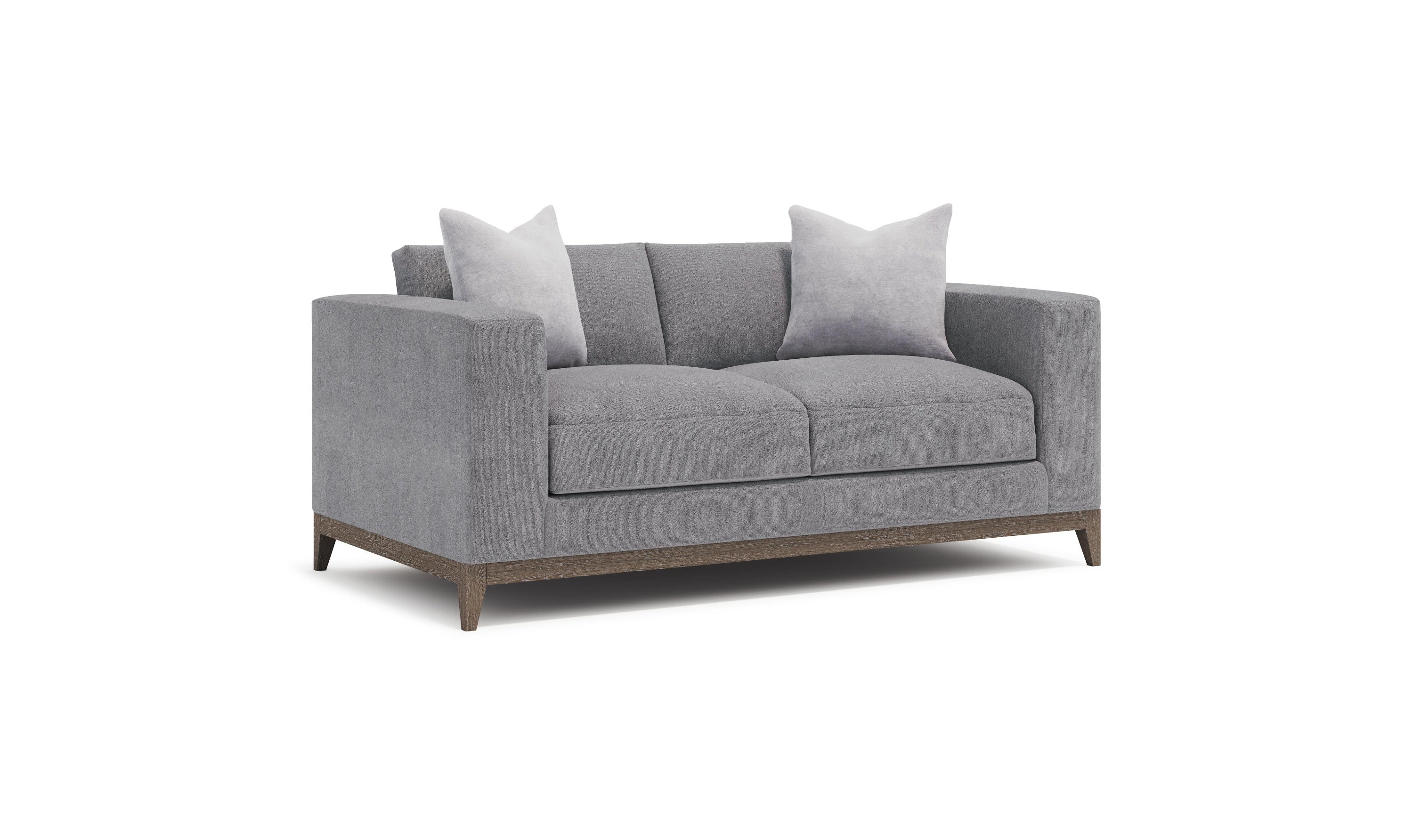 Bernhardt Noel Fabric Gray Living Room Set with Feather Down Cushion & Accent Throw Pillow-Jennifer Furniture