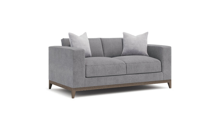 Bernhardt Noel Fabric Gray Living Room Set with Feather Down Cushion & Accent Throw Pillow-Jennifer Furniture