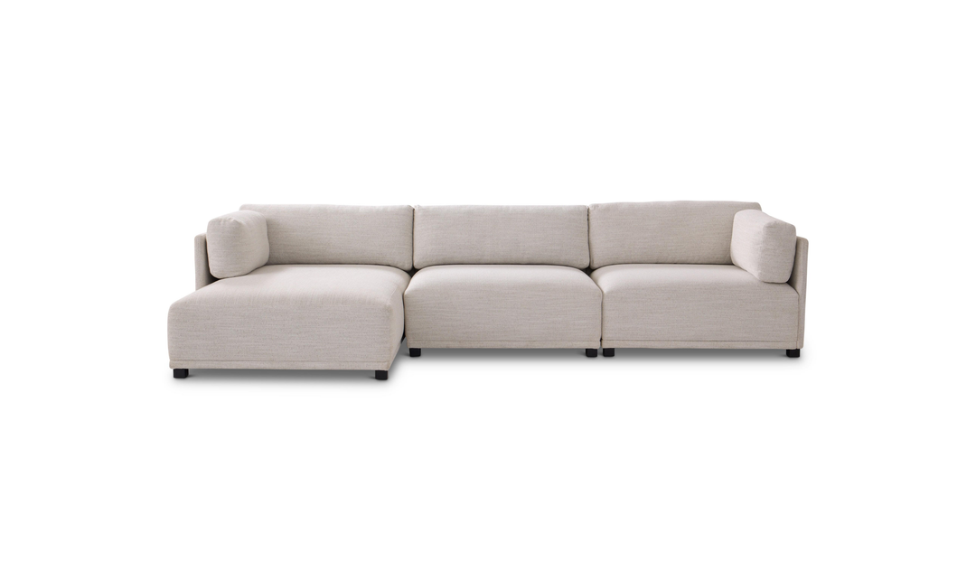 Bernhardt Parker Fabric 3 Piece Modular Sectional Sofa with Chaise-jennifer Furniture