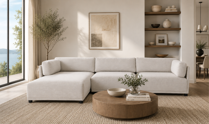 Bernhardt Parker Fabric 3 Piece Modular Sectional Sofa with Chaise-jennifer Furniture