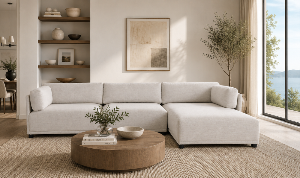 Bernhardt Parker Fabric 3 Piece Modular Sectional Sofa with Chaise-jennifer Furniture