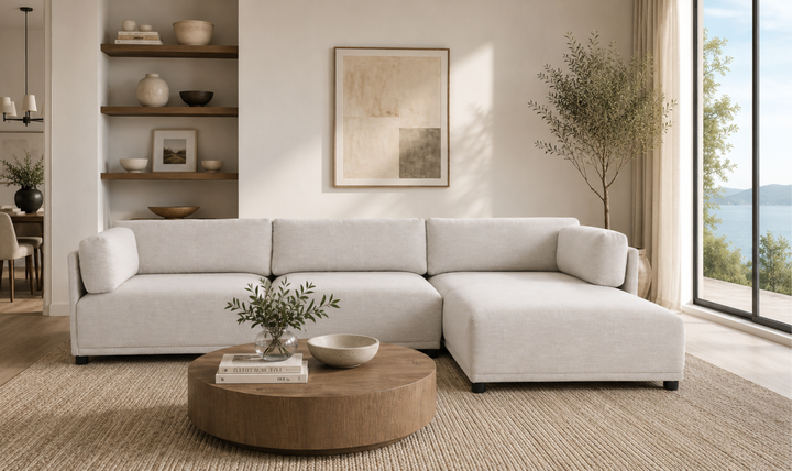 Bernhardt Parker Fabric 3 Piece Modular Sectional Sofa with Chaise-jennifer Furniture