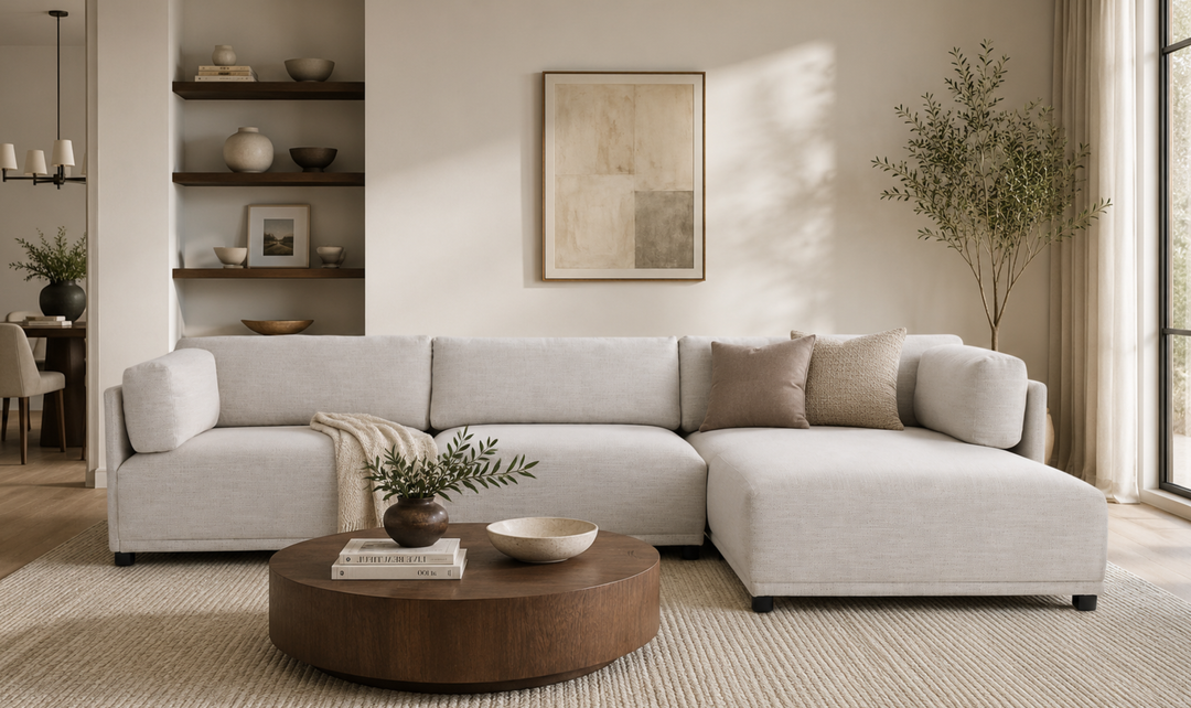 Bernhardt Parker Fabric 3 Piece Modular Sectional Sofa with Chaise-jennifer Furniture