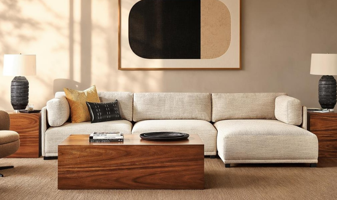 Bernhardt Parker Fabric 3 Piece Modular Sectional Sofa with Chaise-jennifer Furniture