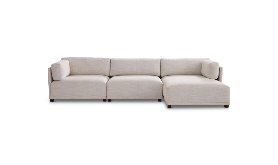 Bernhardt Parker Fabric 3 Piece Modular Sectional Sofa with Chaise