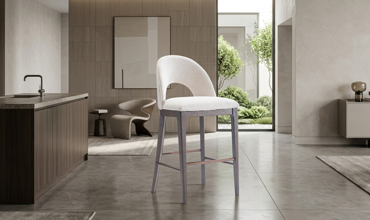 Bernhardt Raff Wooden Bar Stool-Jennifer Furniture