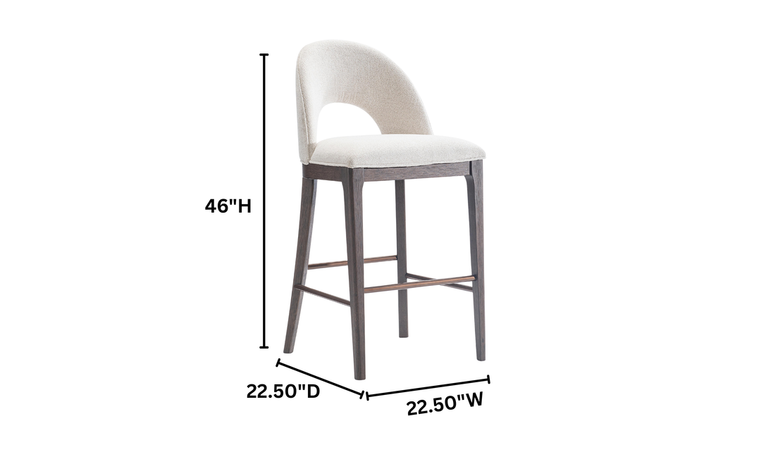 Bernhardt Raff Wooden Bar Stool-Jennifer Furniture