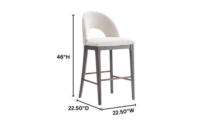 Bernhardt Raff Wooden Bar Stool-Jennifer Furniture