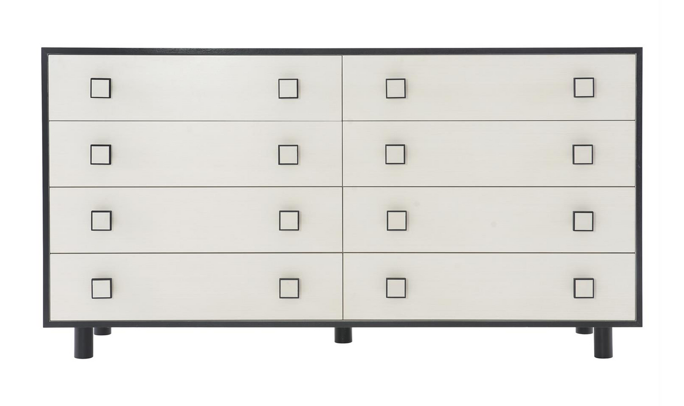 Bernhardt Silhouette Dresser with 8 Soft-Closing Drawers & Knob Handles