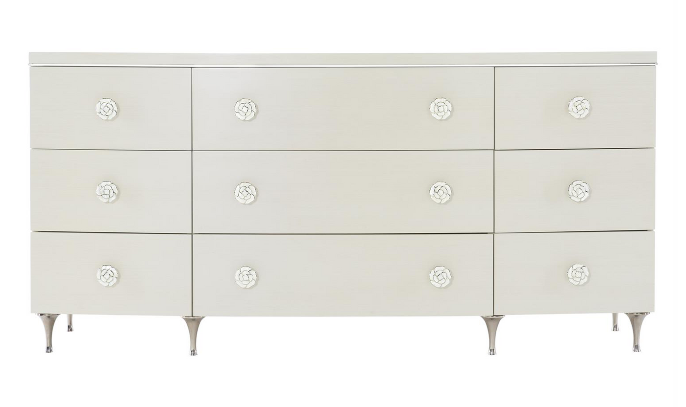 Bernhardt Silhouette Dresser with 8 Soft-Closing Drawers & Knob Handles
