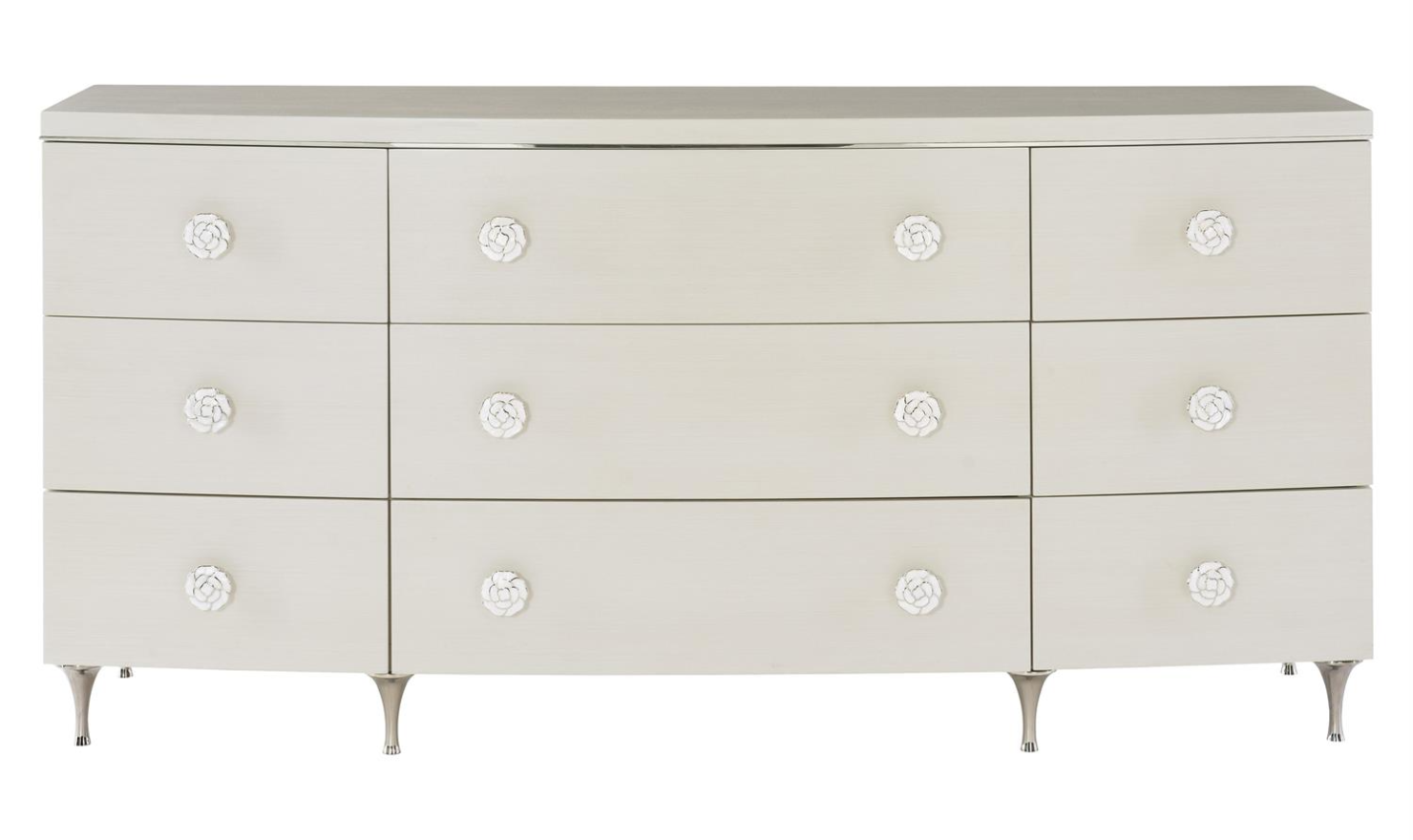 Bernhardt Silhouette Dresser with 8 Soft-Closing Drawers & Knob Handles-Jennifer Furniture