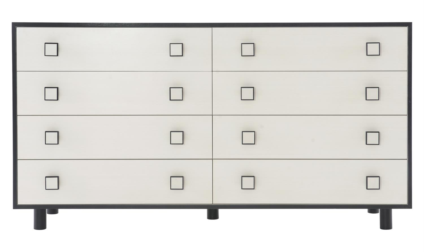 Bernhardt Silhouette Dresser with 8 Soft-Closing Drawers & Knob Handles-Jennifer Furniture