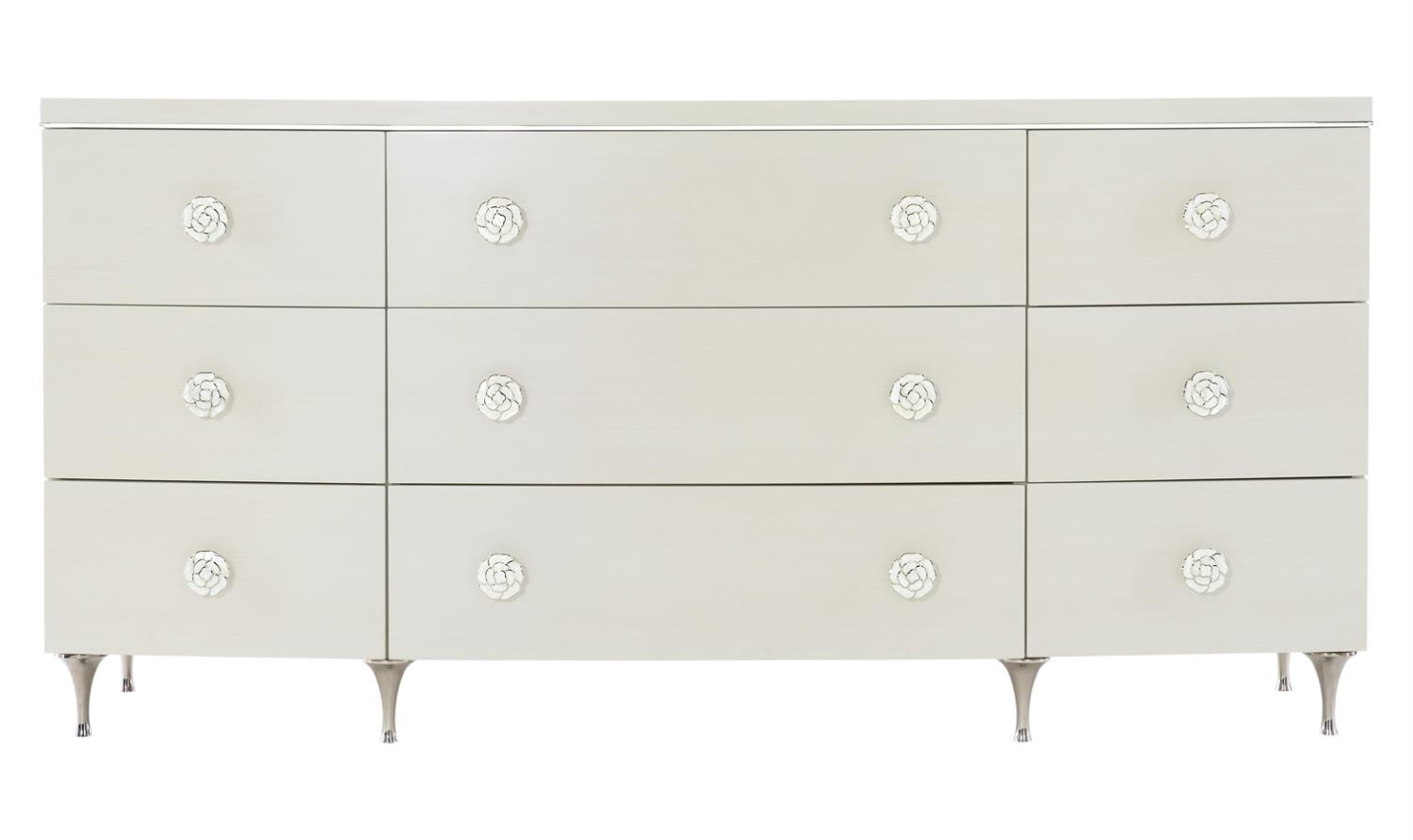 Bernhardt Silhouette Dresser with 8 Soft-Closing Drawers & Knob Handles-Jennifer Furniture