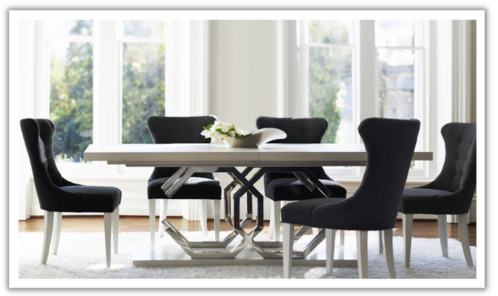 Bernhardt Silhouette Rectangular Dining Room Set with Adjustable Glides