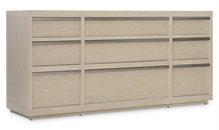 Bernhardt Solaria 6-Drawers Dresser With Cast Aluminum Legs-Jennifer Furniture