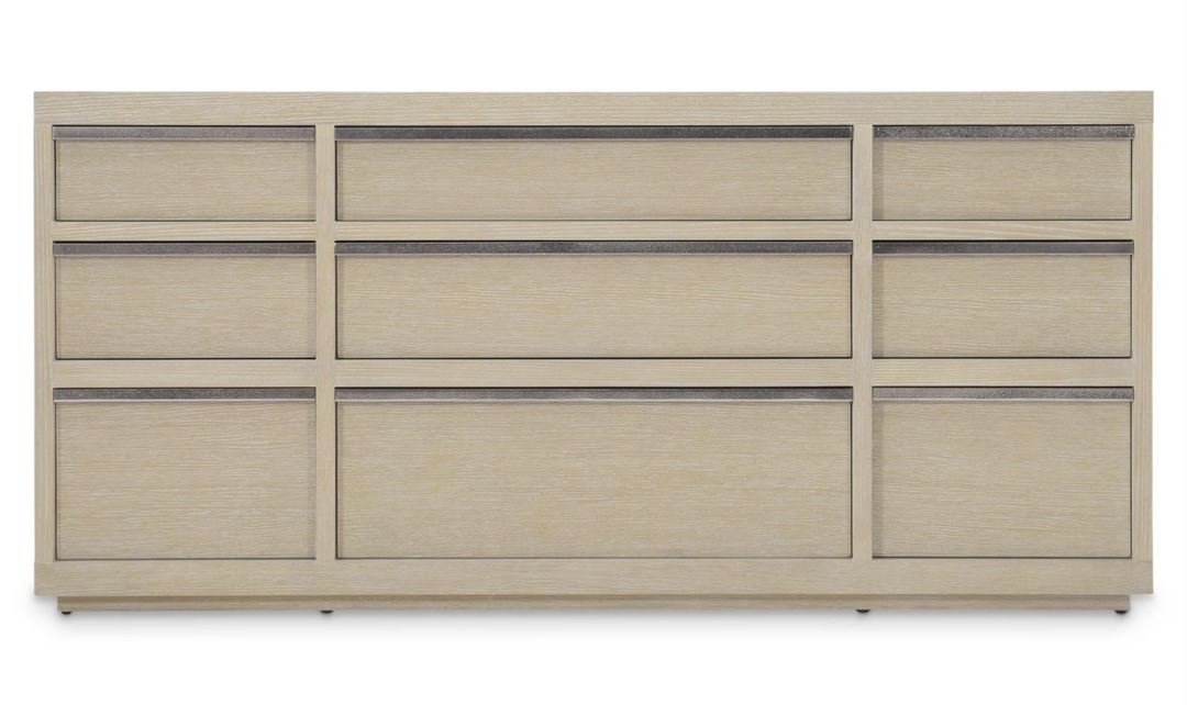 Bernhardt Solaria 6-Drawers Dresser With Cast Aluminum Legs-Jennifer Furniture