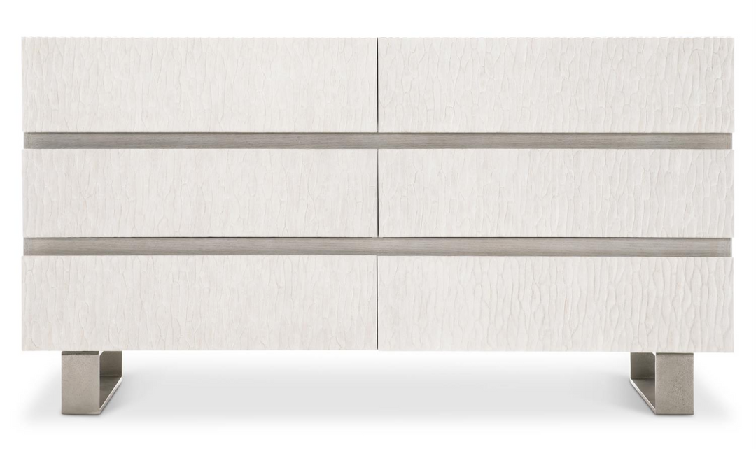 Bernhardt Solaria 6-Drawers Dresser With Cast Aluminum Legs-Jennifer Furniture