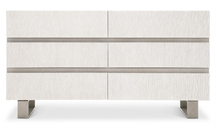 Bernhardt Solaria 6-Drawers Dresser With Cast Aluminum Legs-Jennifer Furniture