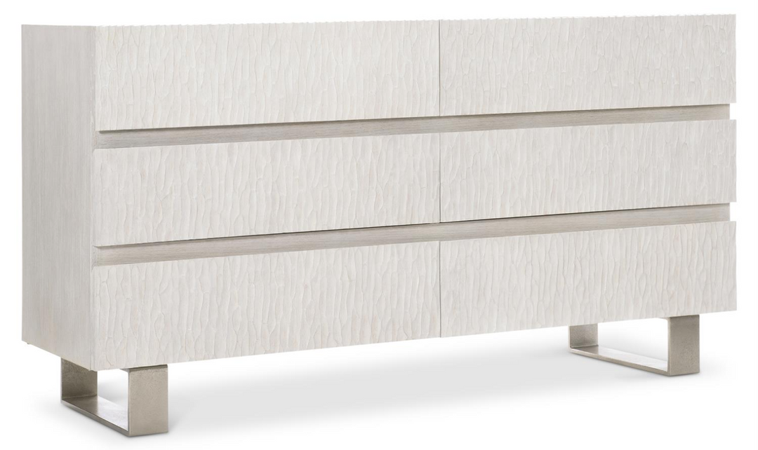 Bernhardt Solaria 6-Drawers Dresser With Cast Aluminum Legs-Jennifer Furniture