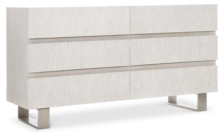 Bernhardt Solaria 6-Drawers Dresser With Cast Aluminum Legs-Jennifer Furniture