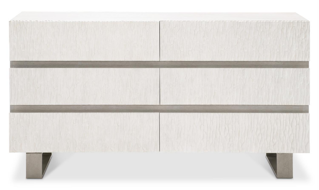 Bernhardt Solaria 6-Drawers Dresser With Cast Aluminum Legs-Jennifer Furniture
