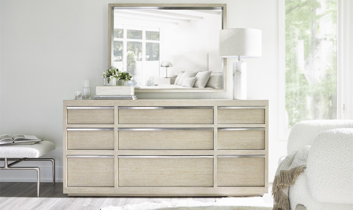 Bernhardt Solaria 6-Drawers Dresser With Cast Aluminum Legs-Jennifer Furniture