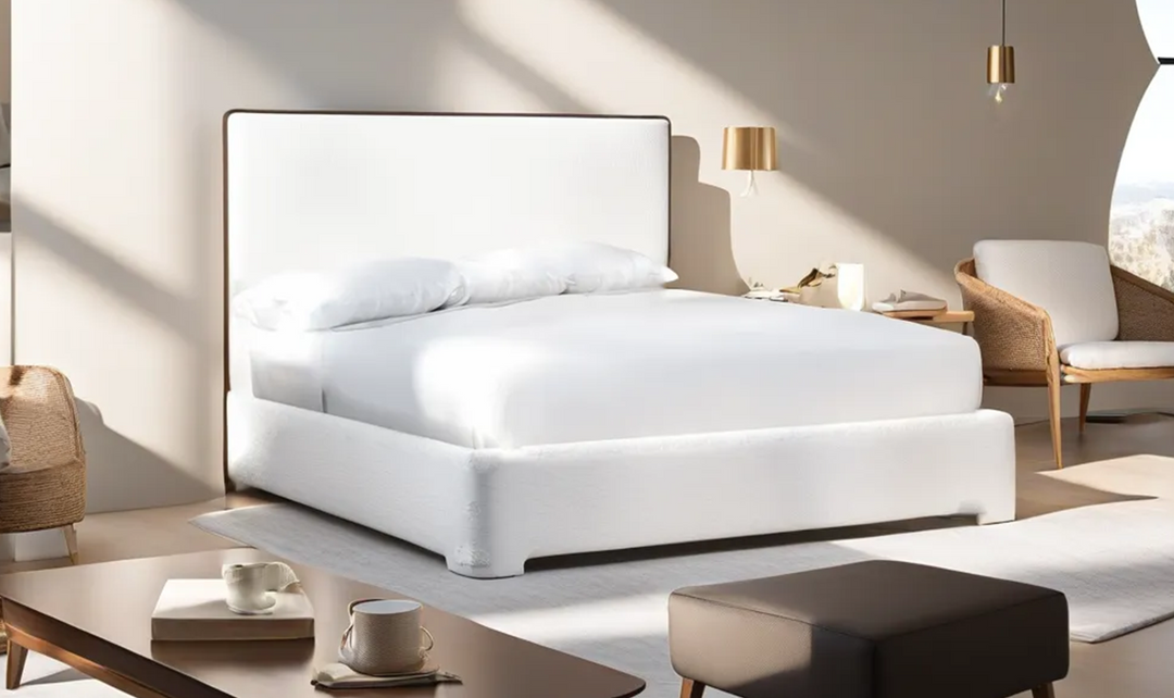Bernhardt Solaria Light Gray Fully Upholstered Wood Panel Bed
