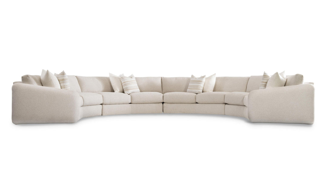 Bernhardt Soleil Fabric Sectional Sofa With Box Edge Pillows-Jennifer