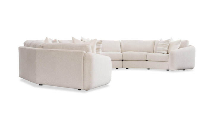 Bernhardt Soleil Fabric Sectional Sofa With Box Edge Pillows-Jennifer