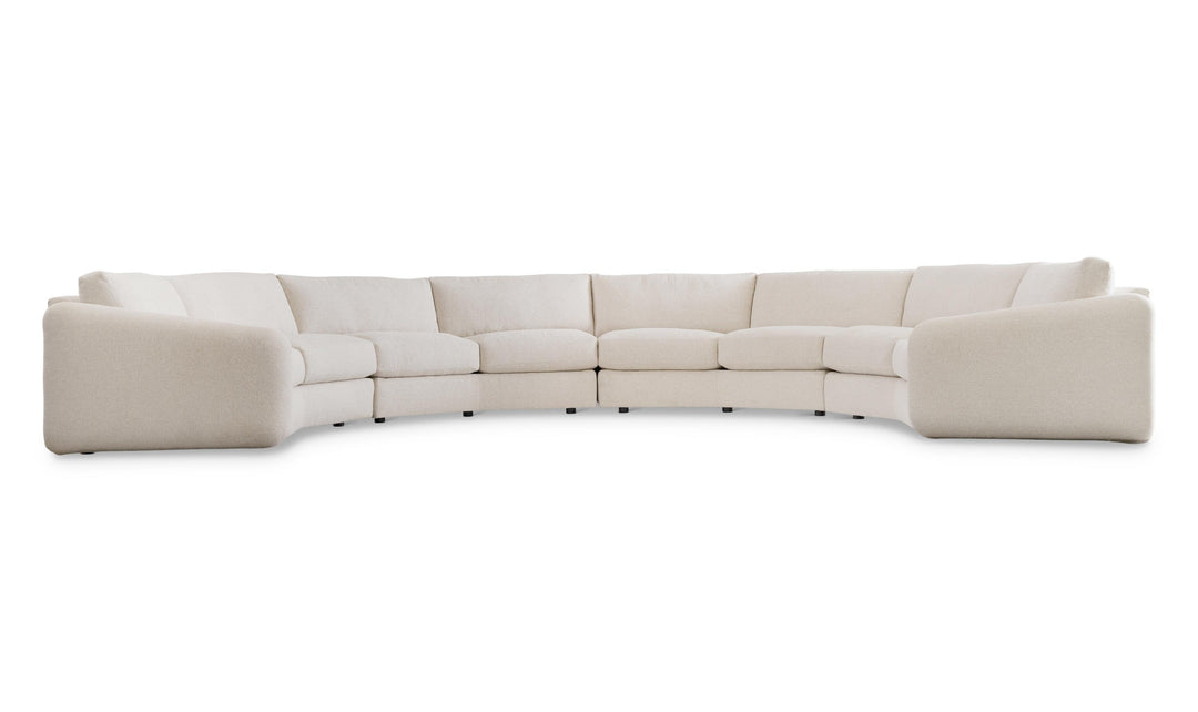Bernhardt Soleil Fabric Sectional Sofa With Box Edge Pillows-Jennifer