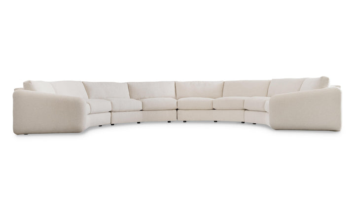 Bernhardt Soleil Fabric Sectional Sofa With Box Edge Pillows-Jennifer
