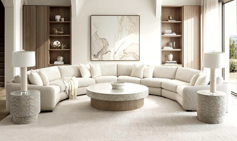 Bernhardt Soleil Fabric Sectional Sofa With Box Edge Pillows-Jennifer