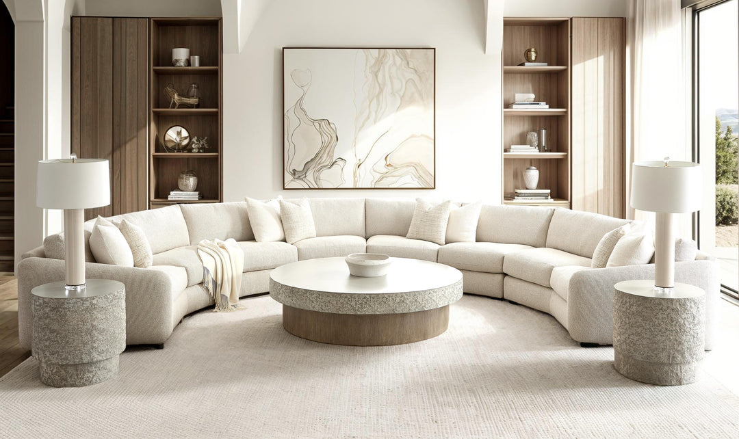 Bernhardt Soleil Fabric Sectional Sofa With Box Edge Pillows-Jennifer