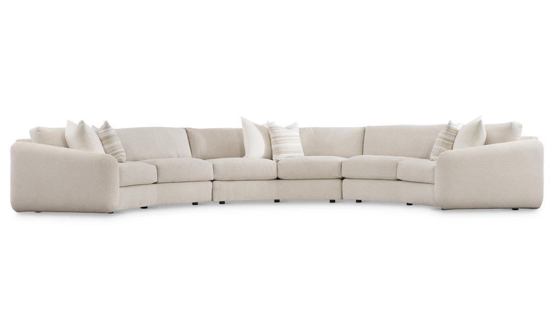 Bernhardt Soleil Fabric Sectional Sofa With Box Edge Pillows-Jennifer