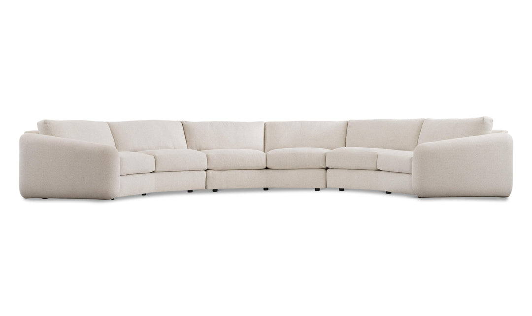 Bernhardt Soleil Fabric Sectional Sofa With Box Edge Pillows-Jennifer