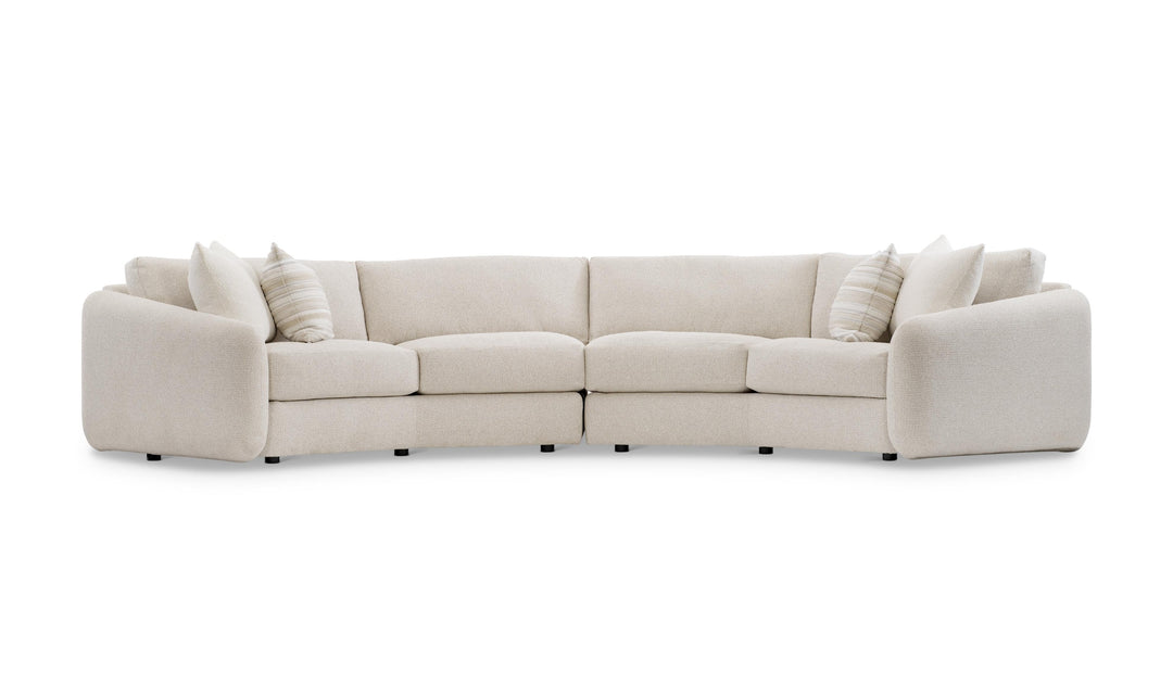 Bernhardt Soleil Fabric Sectional Sofa With Box Edge Pillows-Jennifer