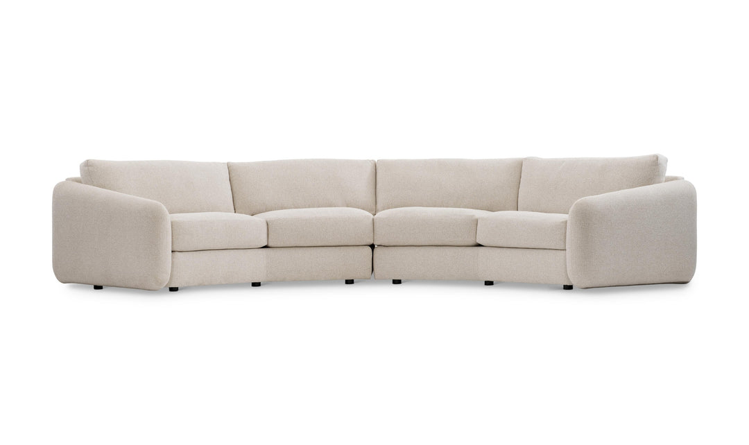 Bernhardt Soleil Fabric Sectional Sofa With Box Edge Pillows-Jennifer