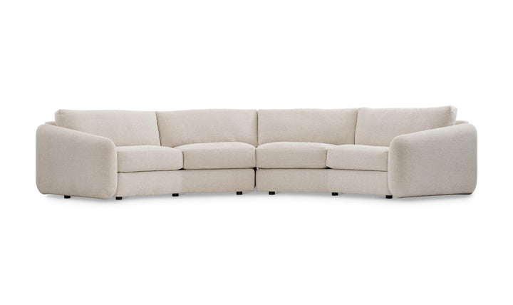 Bernhardt Soleil Fabric Sectional Sofa With Box Edge Pillows-Jennifer