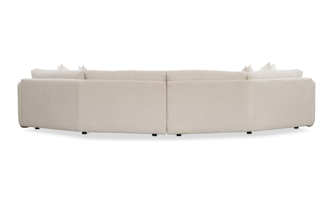 Bernhardt Soleil Fabric Sectional Sofa With Box Edge Pillows-Jennifer