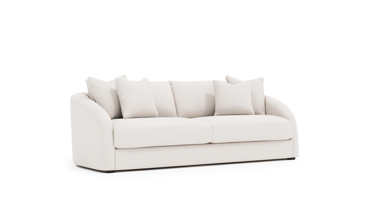 Bernhardt Terra 2-Seater Boucle Fabric Sofa with Slope Arms in Beige